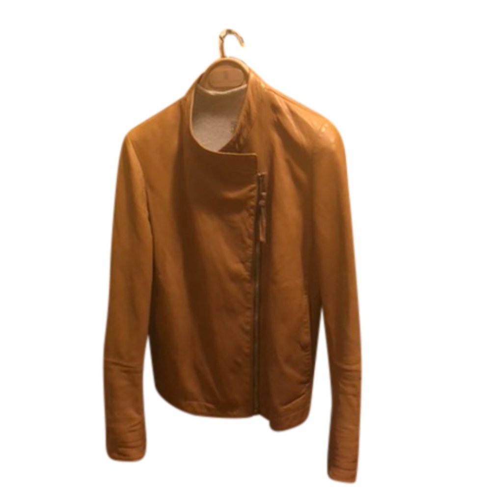 BRUNELLO CUCINELLI Woman's Beige co Leather Jacket